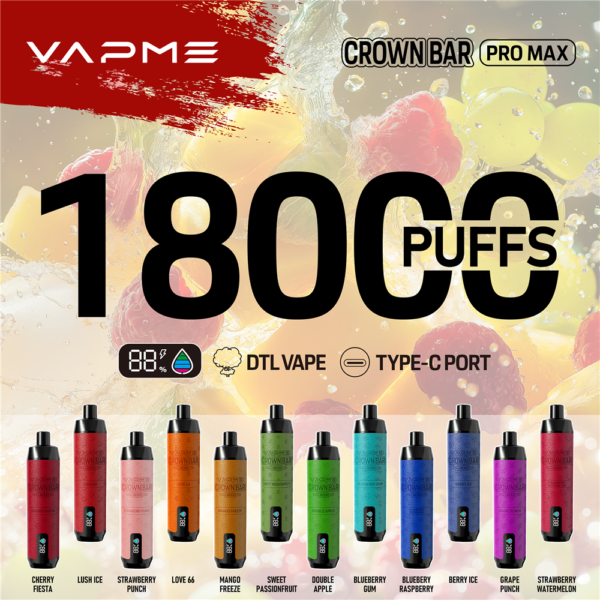 Al Fakher Crown Bar 18000 Puffs 5mg wholesale vape products Vampe vape Wholesale