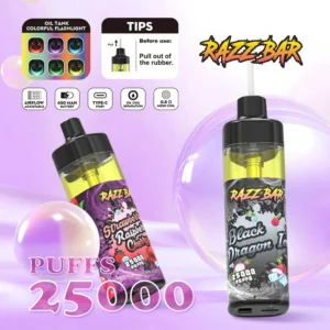 RAZZBAR 25000 Clúimh Vape Indiúscartha