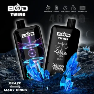 Type-C Chargeable BOOD Twins 46000 PUFFD Vape