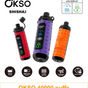 Okso shisha 40k vape 40,000 Puffs mesh -kelan suorituskyky