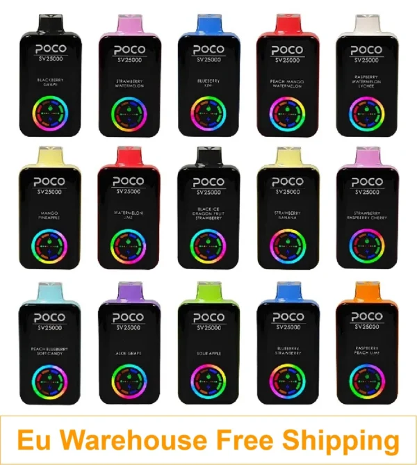 High-Quality POCO SV25000 Puffs Disposable Vape Wholesale Price European Warehouse