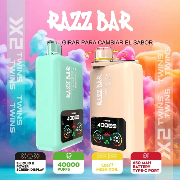 Dual Flavor Double Tank 400000 40K Puffs Disposable Vape