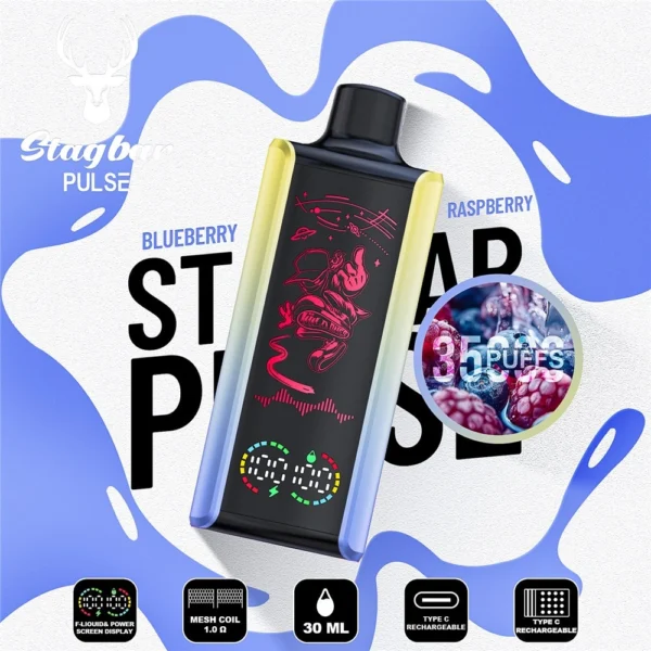 High Quality Stag Bar Pulse 35k Puffs Disposable Vape Leakproof Design