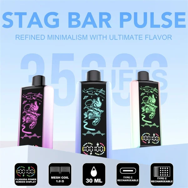 Hot Sale 2024 Stag Bar Pulse 35k Puffs Disposable Vape Europe