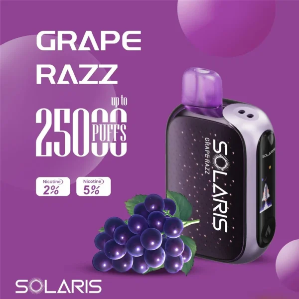 Solaris 25k Puffs Disposable Vape with Solar Panel Charging