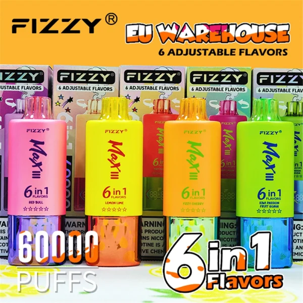 6 Flavor in 1 Device Fizzy Vape 60k Puffs