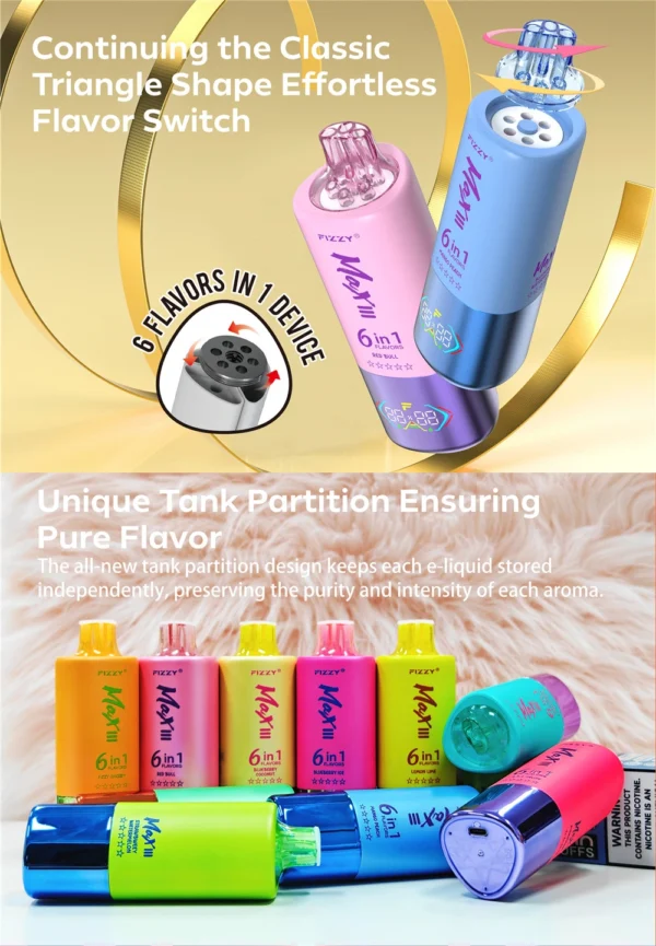 Fizyy Max 60000 Puffs 6in1 Flavor Disposable Vape
