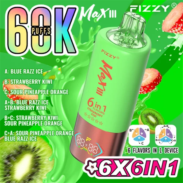 Fizzy 6in1 Vape 60000 Puffs online Shop