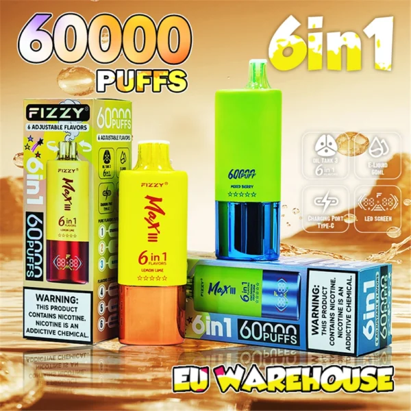 Fizzy Europe warehouse vape 6 Flavor 60k Puffs