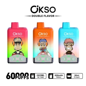 OKSO 60k Puffs Slim Design Double Flavor Disposable Vape