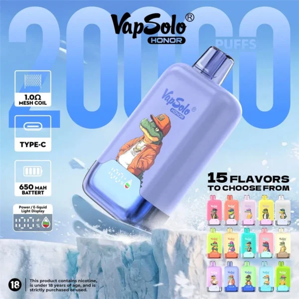 Vapsolo Disposable Vape honor 20k puffs Near me