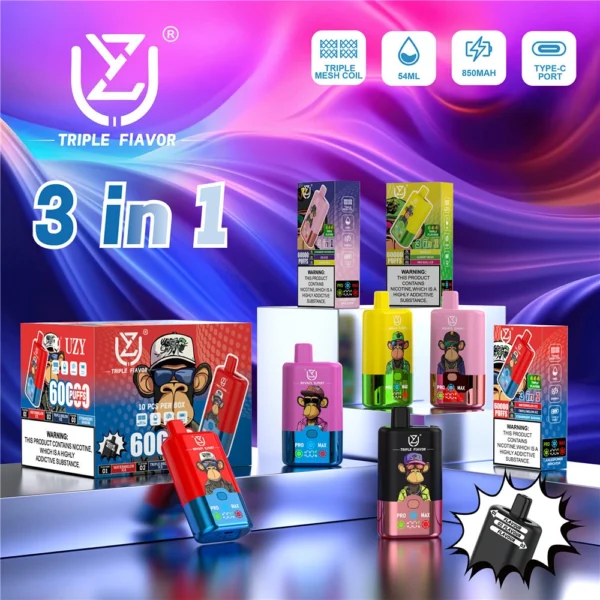 UZY 60000 Puffs 3 In 1 Disposable Vape