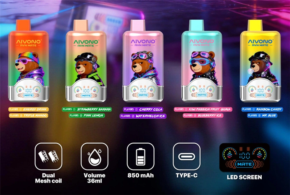 Aivono 2 garšu 120K Puffs Dubultās Garšas Vienreizējā Vape