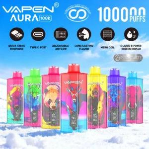 Hulgimüük VAPEN AURA 100K Puffs Ühekordne Vape