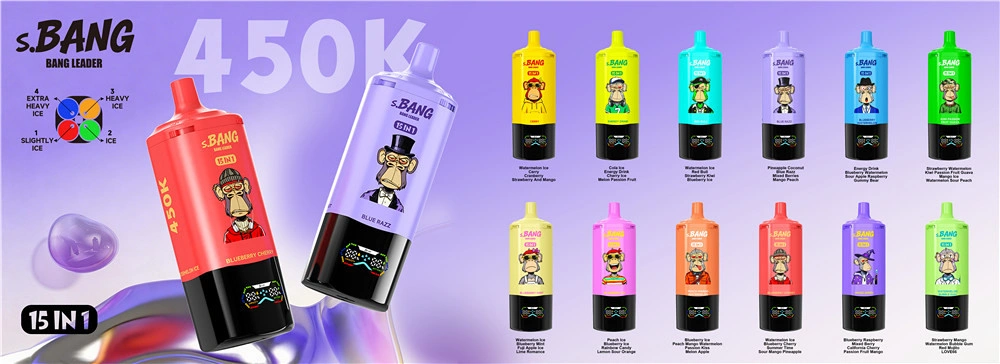 Bang Leader vape showing 15 in 1 rotating flavors switch mechanism