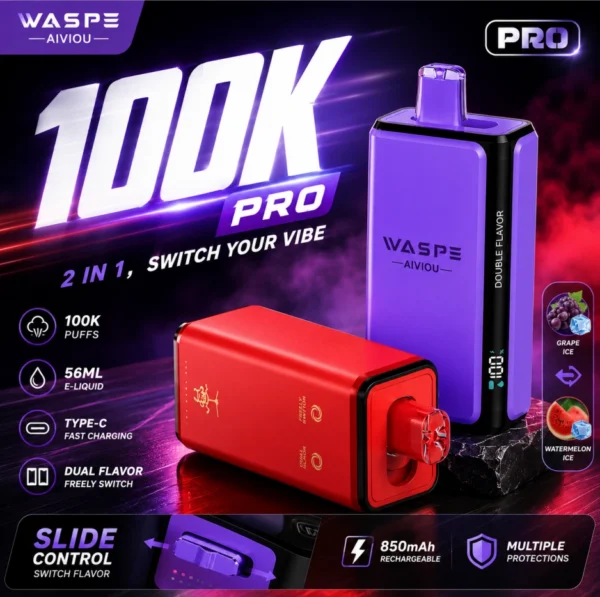 WASPE AIVIOU 100K Pro Dual Geschmacks Einweg-Vape