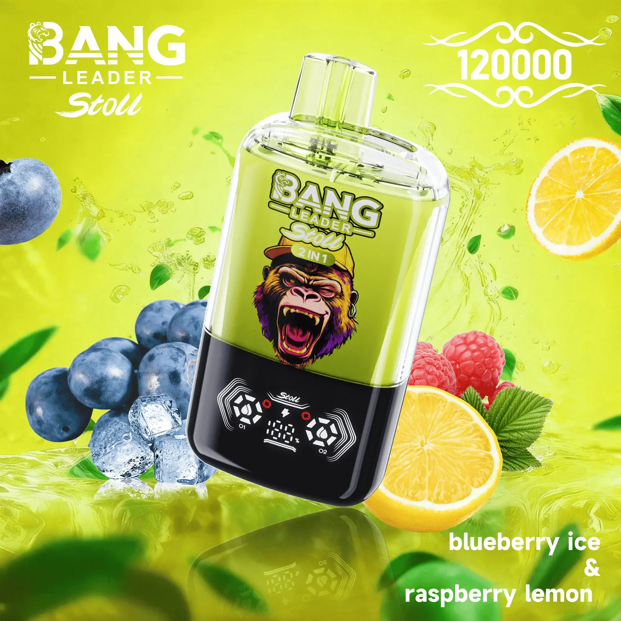bang-leader-120k-vairumtirdzniecība Bang Leader Stoll 120000 Pūšļu Dubultās Garšas Vape Mellenes Ledus Rūsgāle Citronu Vairumtirdzniecība