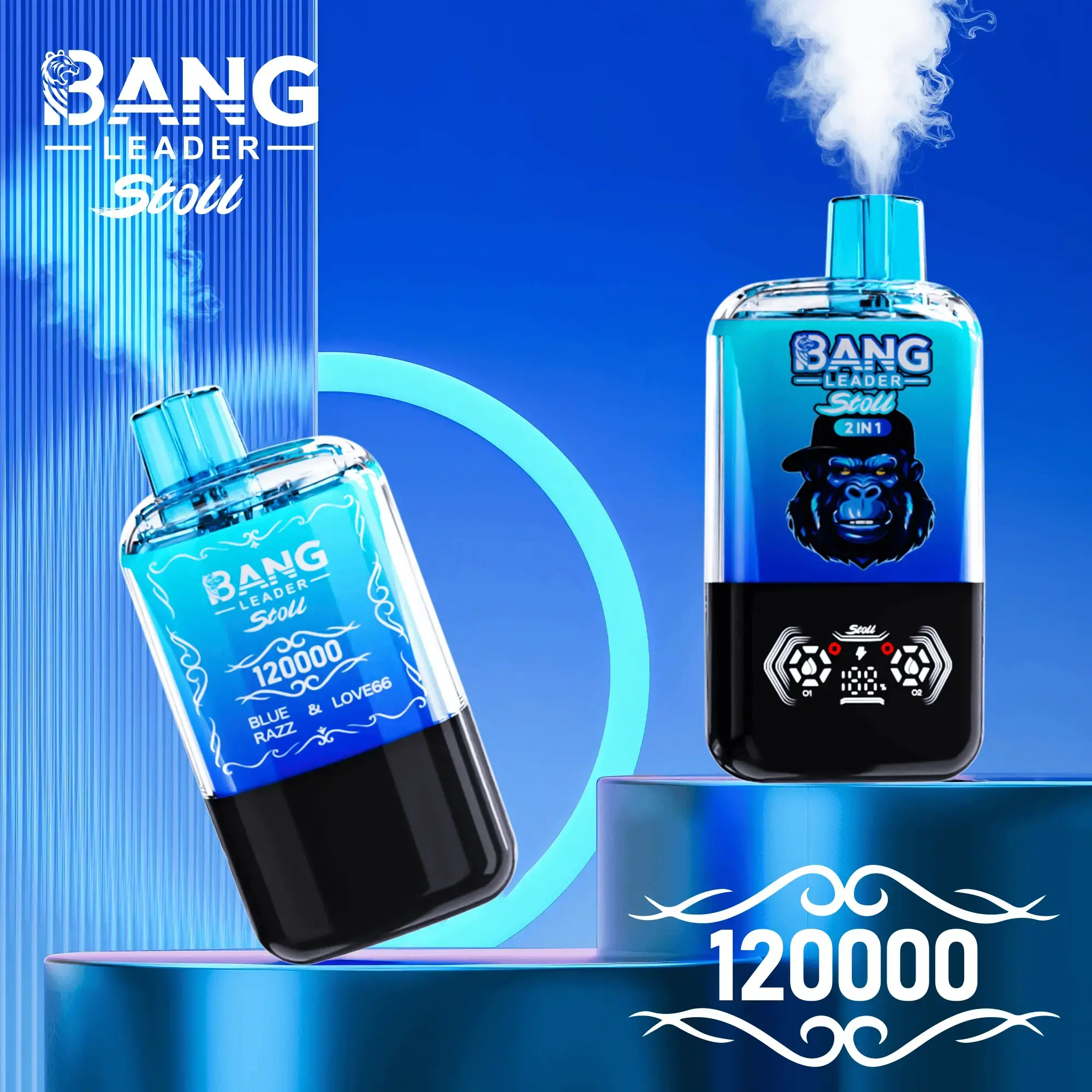 pirkt-bang-leader-120k-lielapjoma Bang Leader Stoll Blue Razz Love66 120000 pufa vienreizējās lietošanas vape lielapjoma pirkumiem
