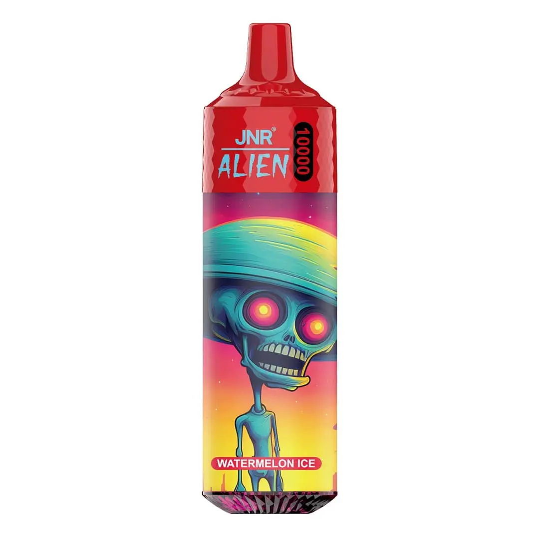 vape-descartável-10000-puffs-para-distribuidores Vape descartável Alien 10000 com bobina de malha, capacidade de 20ml e bateria recarregável Type-C