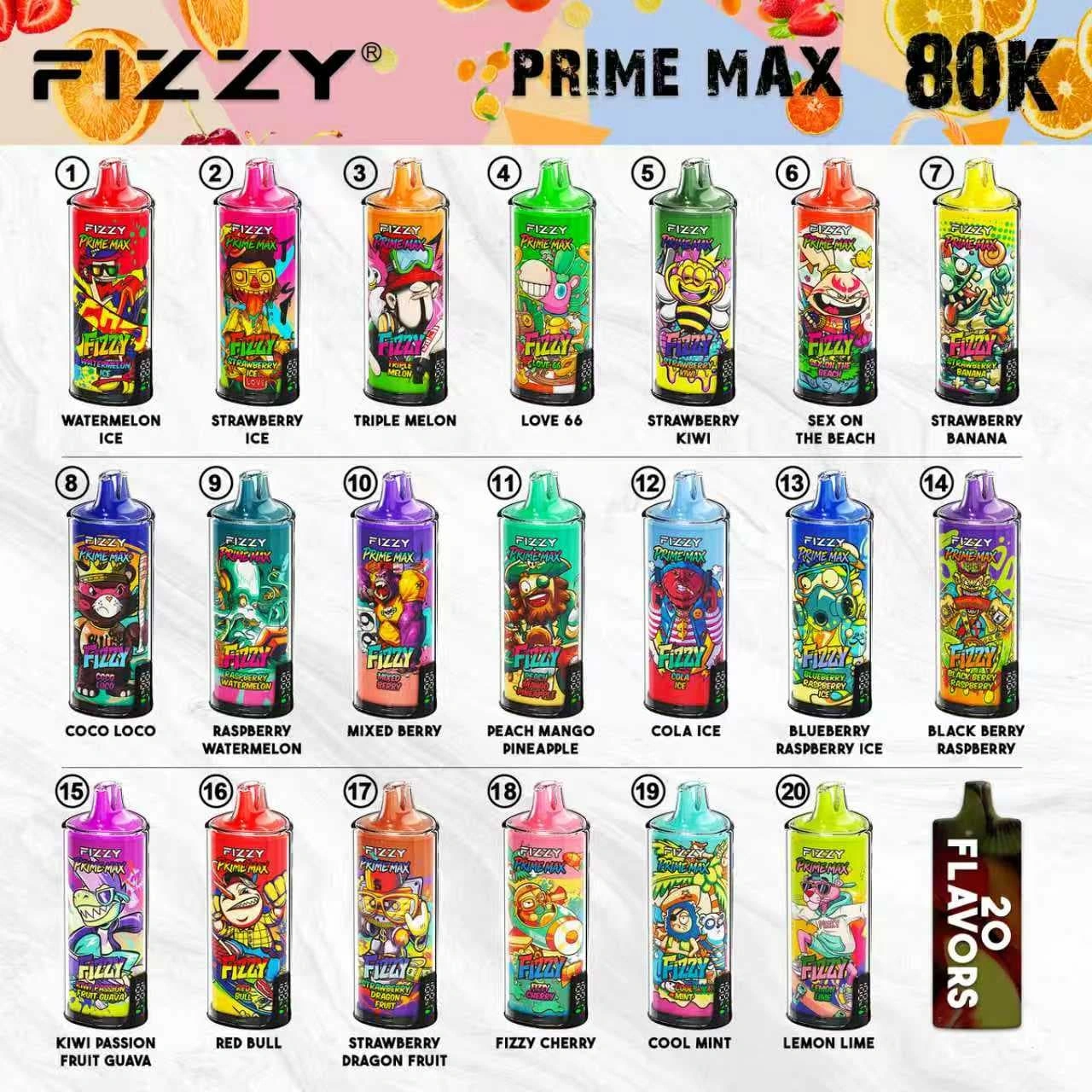 Fizzy 80K Distributeur B2B de Vapes