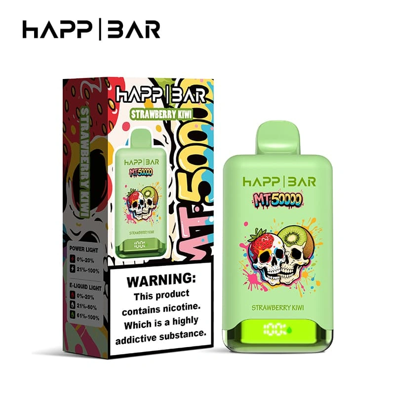 happ-bar-uppladdningsbar-mt50000-engångsvape HAPP BAR MT50000 smart skärm-vape med realtidsbatterimonitorering och pålitligt leverantörsstöd.