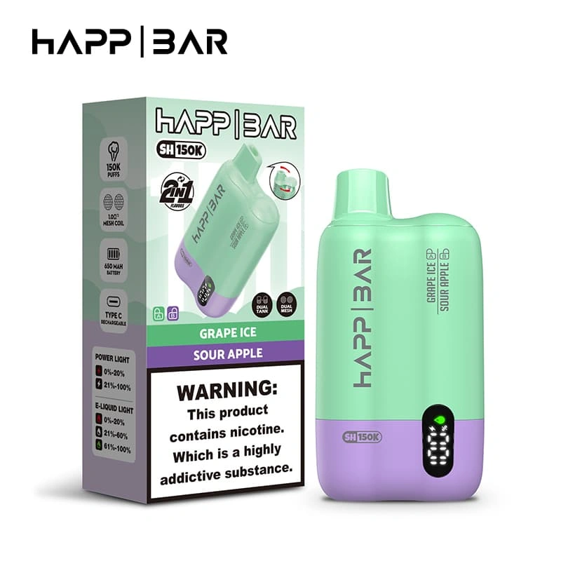 happ-bar-sh150k prémium vape EU raktár beszállító HAPP BAR SH150K prémium újratölthető eldobható vape, közvetlenül az EU raktárból üzleti ügyfelek számára.