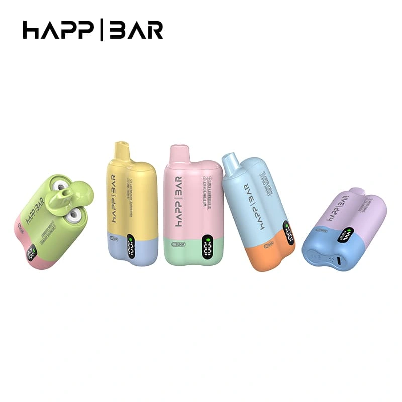 happ-bar-sh150k-újratölthető egyszer használatos vape nagykereskedő HAPP BAR SH150K eldobható vape kettős mesh tekercs és okos kijelzővel, nagykereskedő partnerek számára Európában.