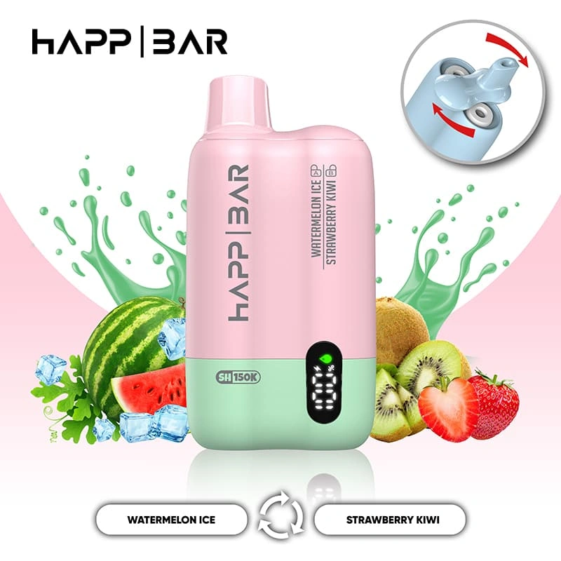 happ-bar-sh150k-vape-beszállító európai forgalmazóknak HAPP BAR SH150K eldobható vape európai készleten, 150000 felhővel és kettős ízű teljesítménnyel.