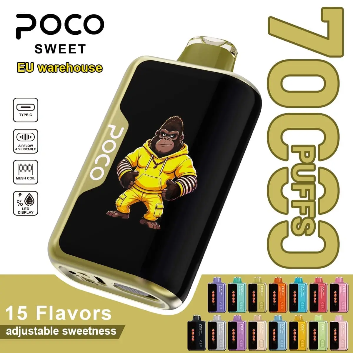 poco-słodki-typ-c-urządzenie-vape POCO Słodki urządzenie vape o smaku owocowym dostępne w wielu smakach