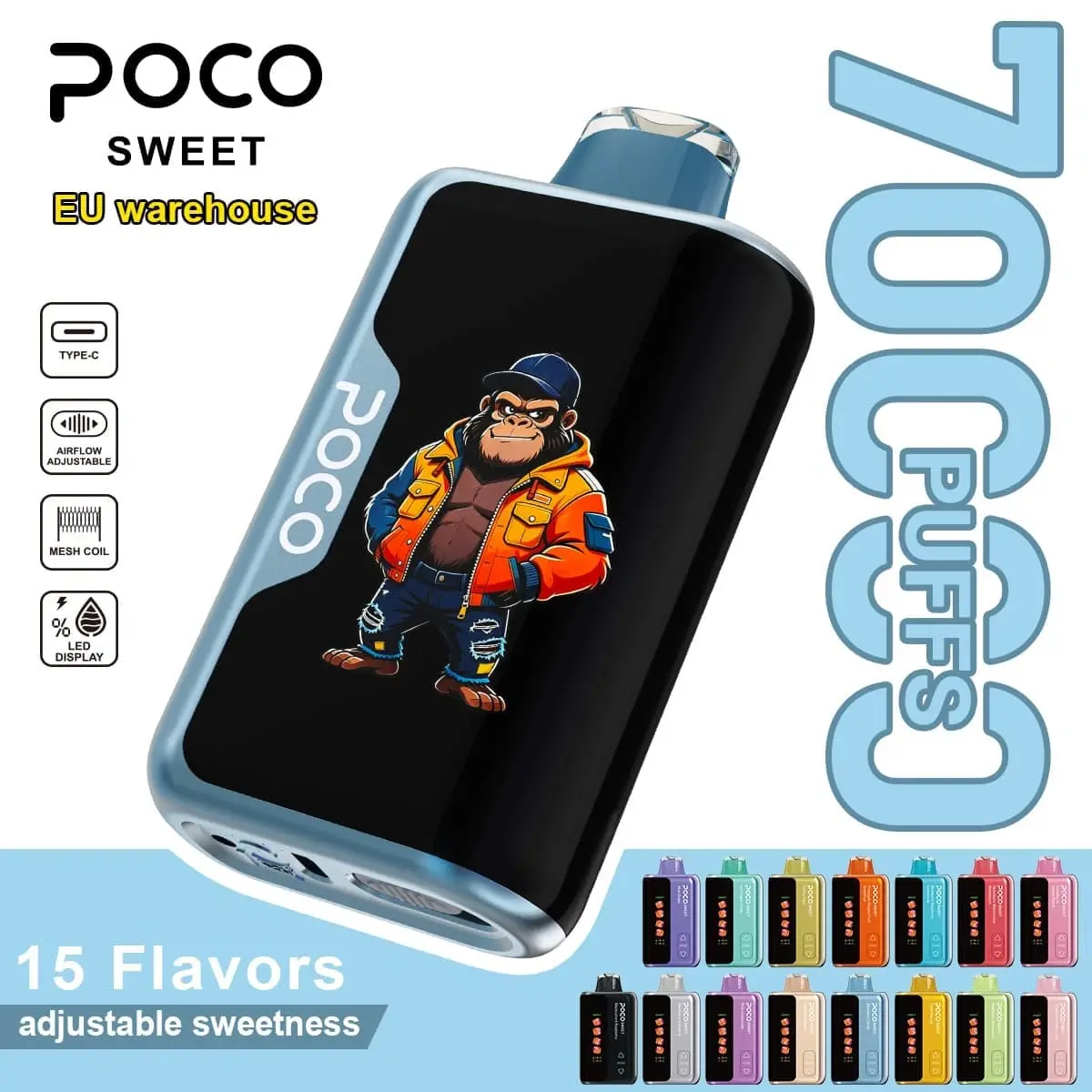 rechargeable-poco-disposable-vape POCO Słodki vape dostępny z magazynu EU
