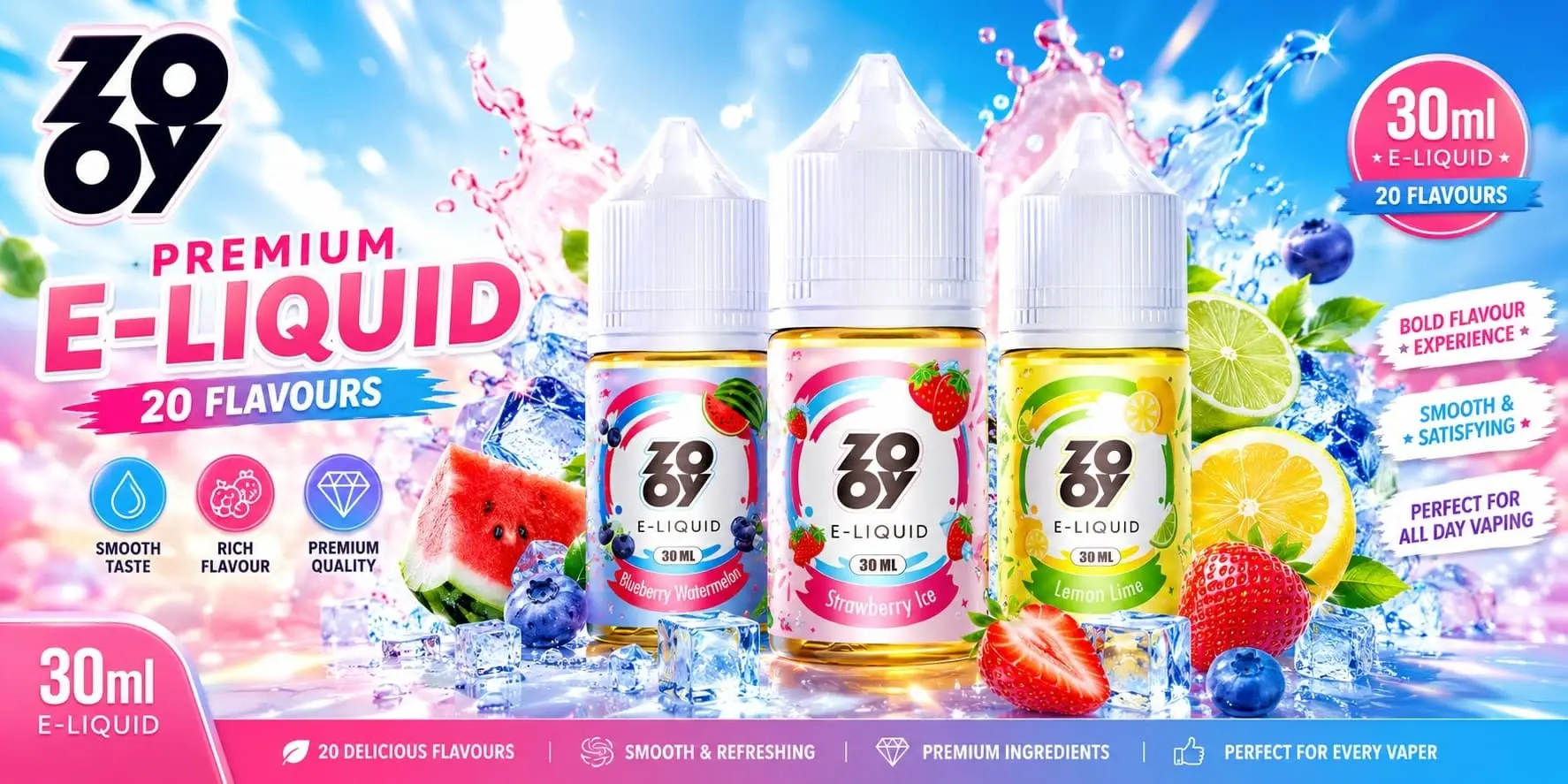E-liquide ZOOY Fraise Glacée et Citron Vert
