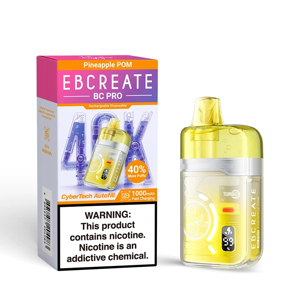 ELFBAR BC Pro 40000 Puff Disposable EBCreate BC Pro 40K vape with adjustable airflow for MTL and restricted direct lung vaping