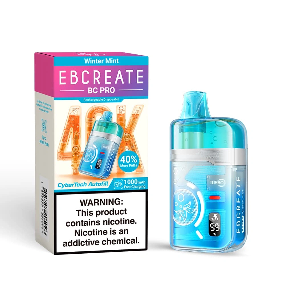 ELFBAR BC Pro 40000 Puffs Vape EBCreate BC Pro 40K premium disposable vape with CyberTech Autofill and adjustable airflow