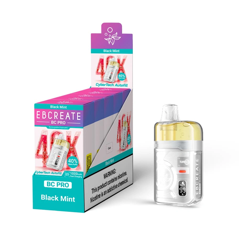 ELFBAR BC Pro 40K Type-C Vape EBCreate BC Pro 40K vape with digital display, USB Type-C charging and long-lasting performance