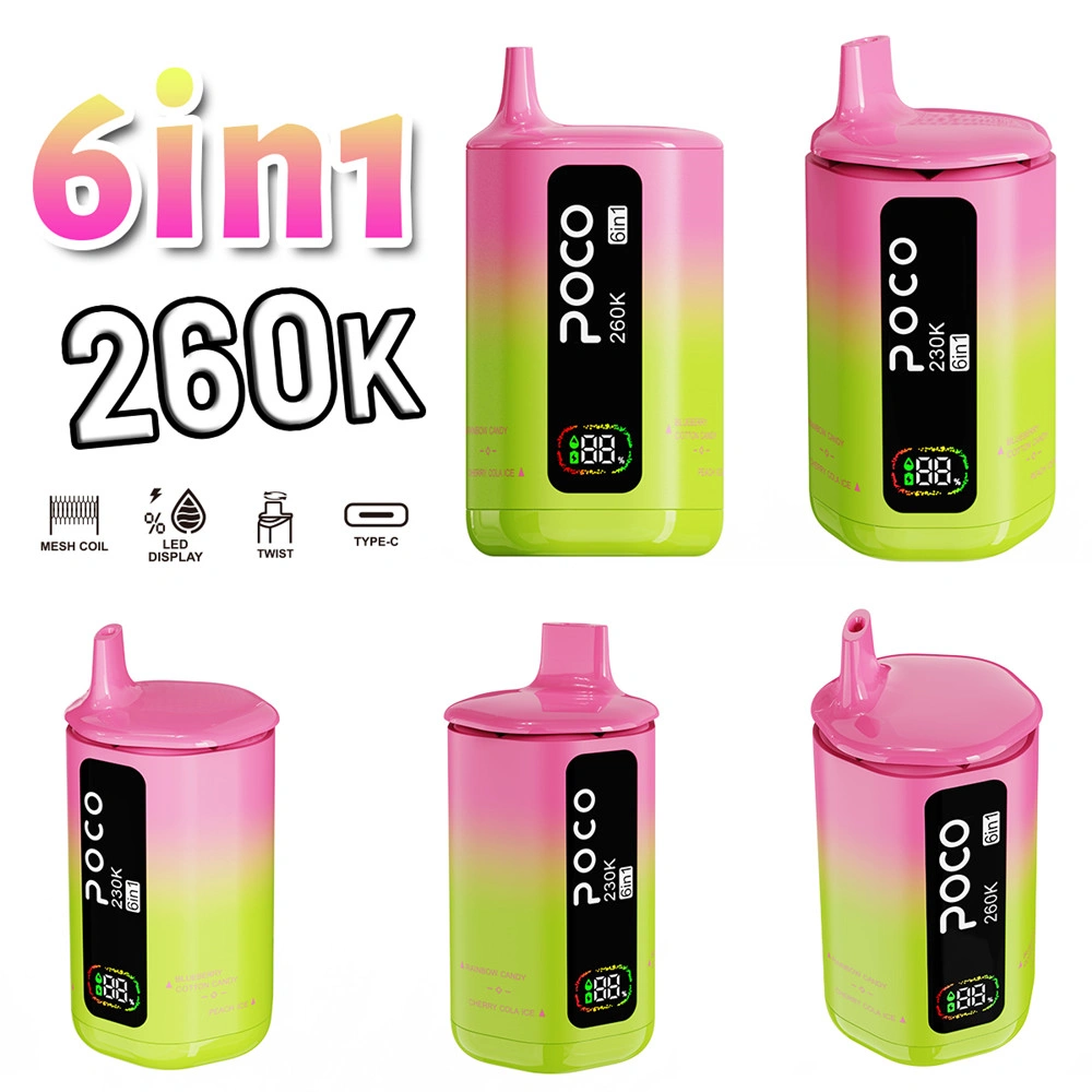 POCO 260K Puffs Rechargeable Disposable E-Cigarette POCO 6 flavor disposable vape