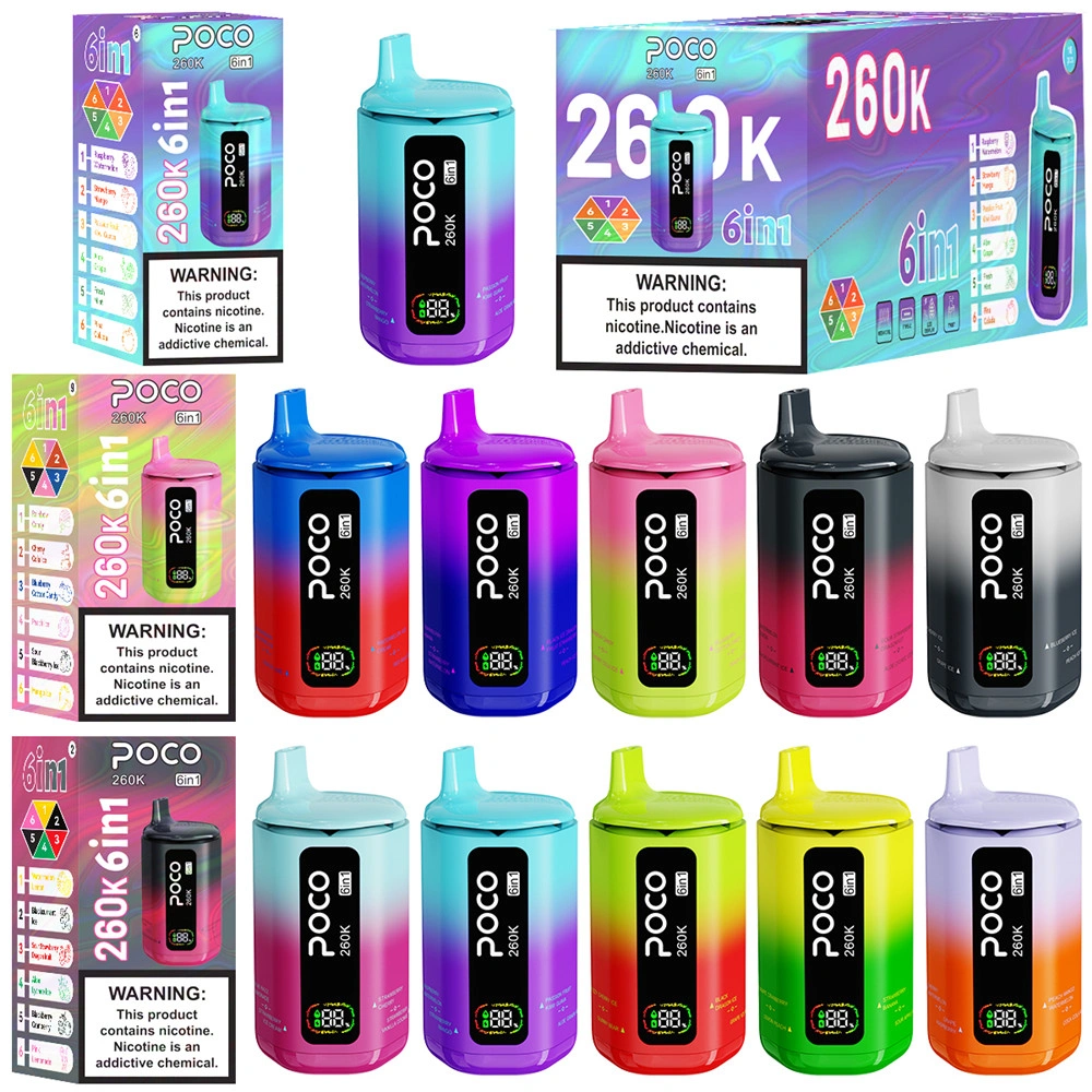 POCO 6 Flavor 260K Puffs Disposable Vape POCO long lasting vape