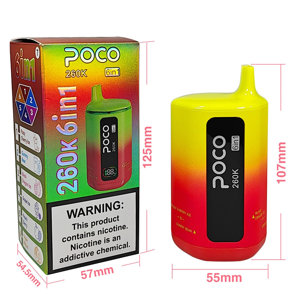 POCO 6 in 1 260K Puffs Rechargeable Vape Device POCO 260K rechargeable vape