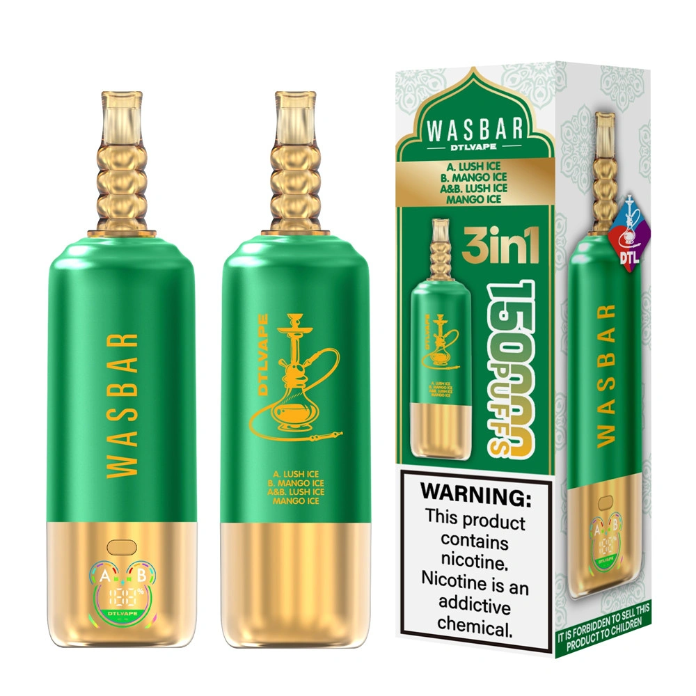 WASBAR 150K Puffs 3 in 1 Disposable Vape WASBAR high capacity 150K disposable vape for everyday vaping
